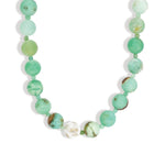 Lunita Luz-Mixed Shape Beaded Necklace | 10mm-Necklaces-Silver, Chrysoprase-Blue Ruby Jewellery-Vancouver Canada