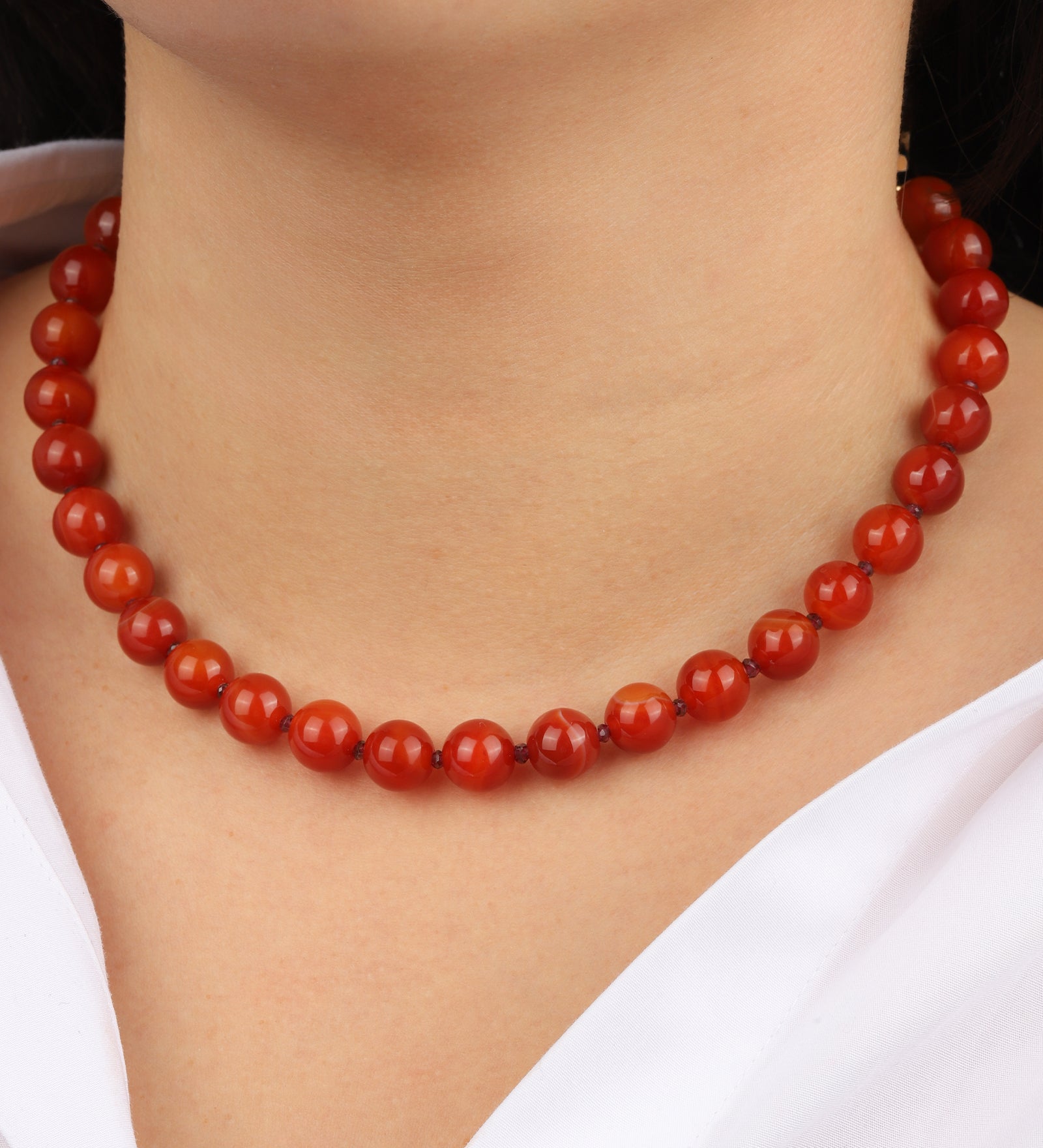 Lunita Luz-Mixed Shape Beaded Necklace | 10mm-Necklaces-Blue Ruby Jewellery-Vancouver Canada