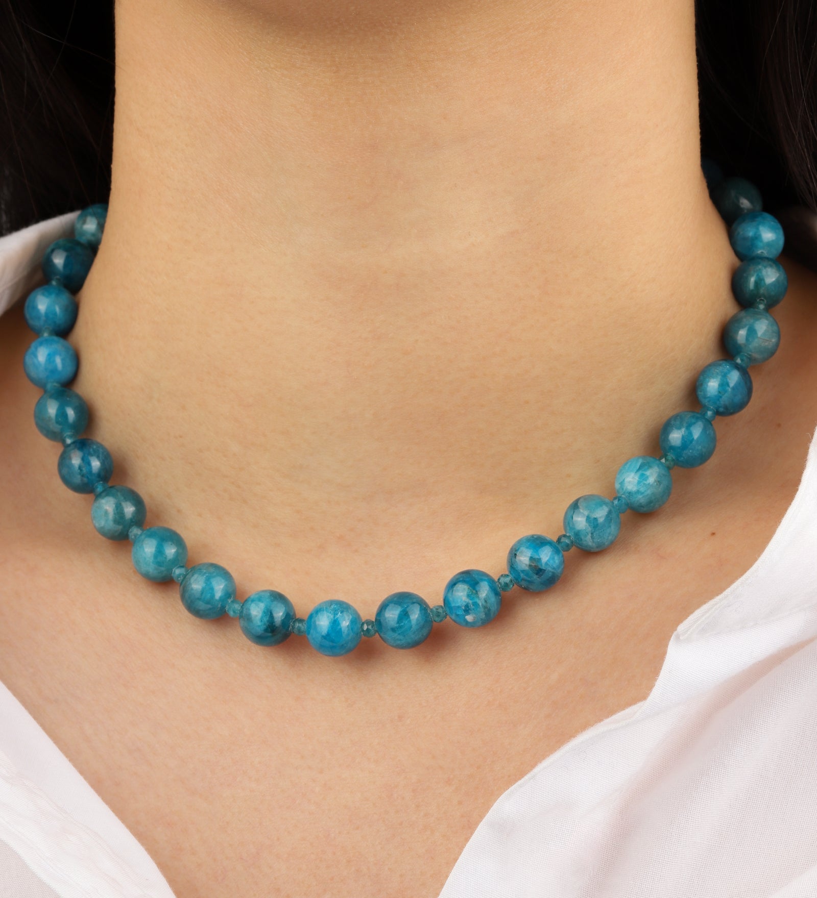 Lunita Luz-Mixed Shape Beaded Necklace | 10mm-Necklaces-Blue Ruby Jewellery-Vancouver Canada