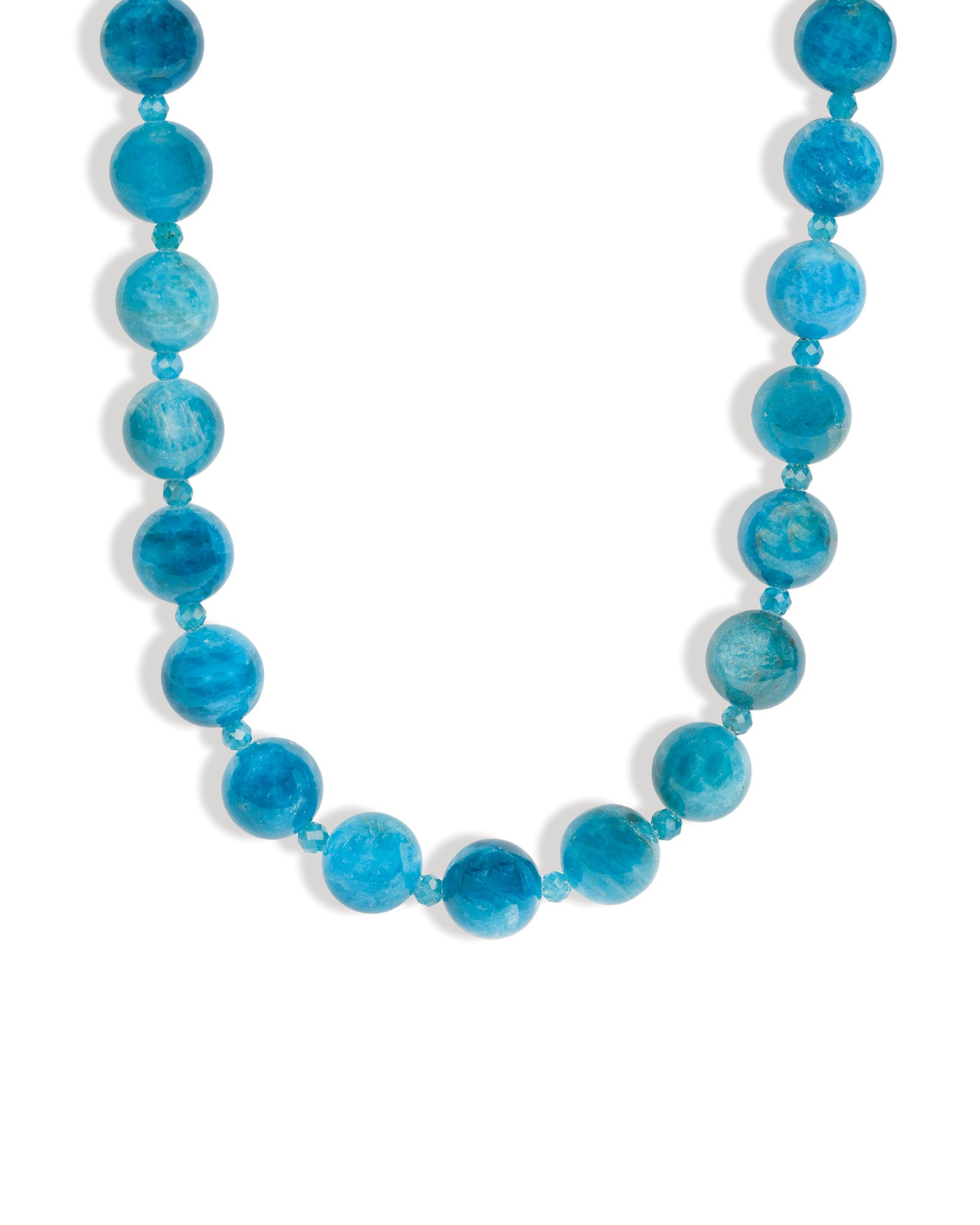 Lunita Luz-Mixed Shape Beaded Necklace | 10mm-Necklaces-Gold, Blue Apatite, Apatite-Blue Ruby Jewellery-Vancouver Canada