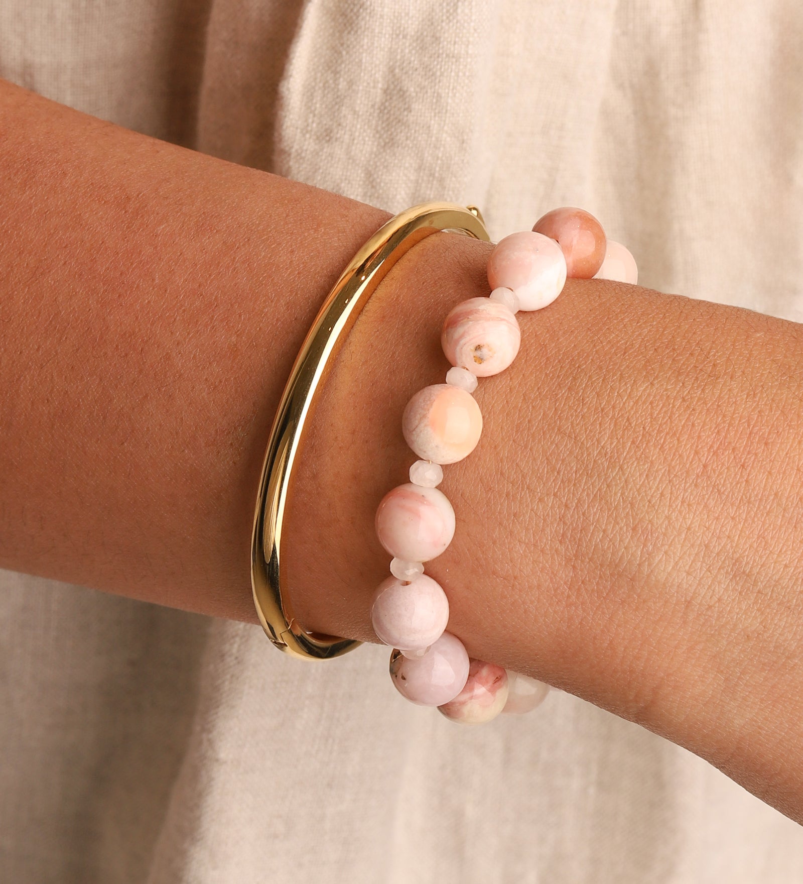 Lunita Luz-Peruvian Opal Beaded Bracelet | 10mm-Bracelets-Blue Ruby Jewellery-Vancouver Canada