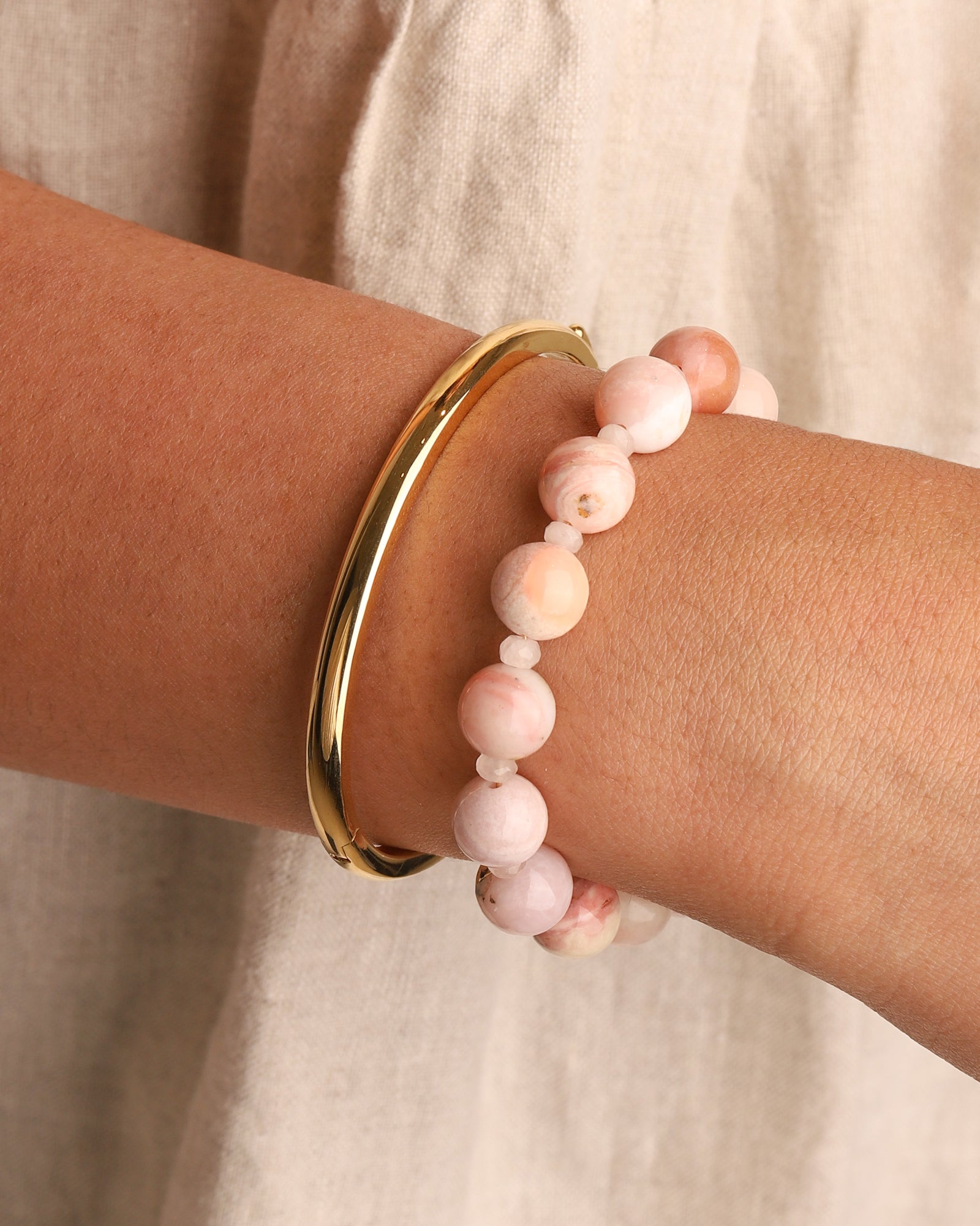 Lunita Luz-Peruvian Opal Beaded Bracelet | 10mm-Bracelets-Blue Ruby Jewellery-Vancouver Canada