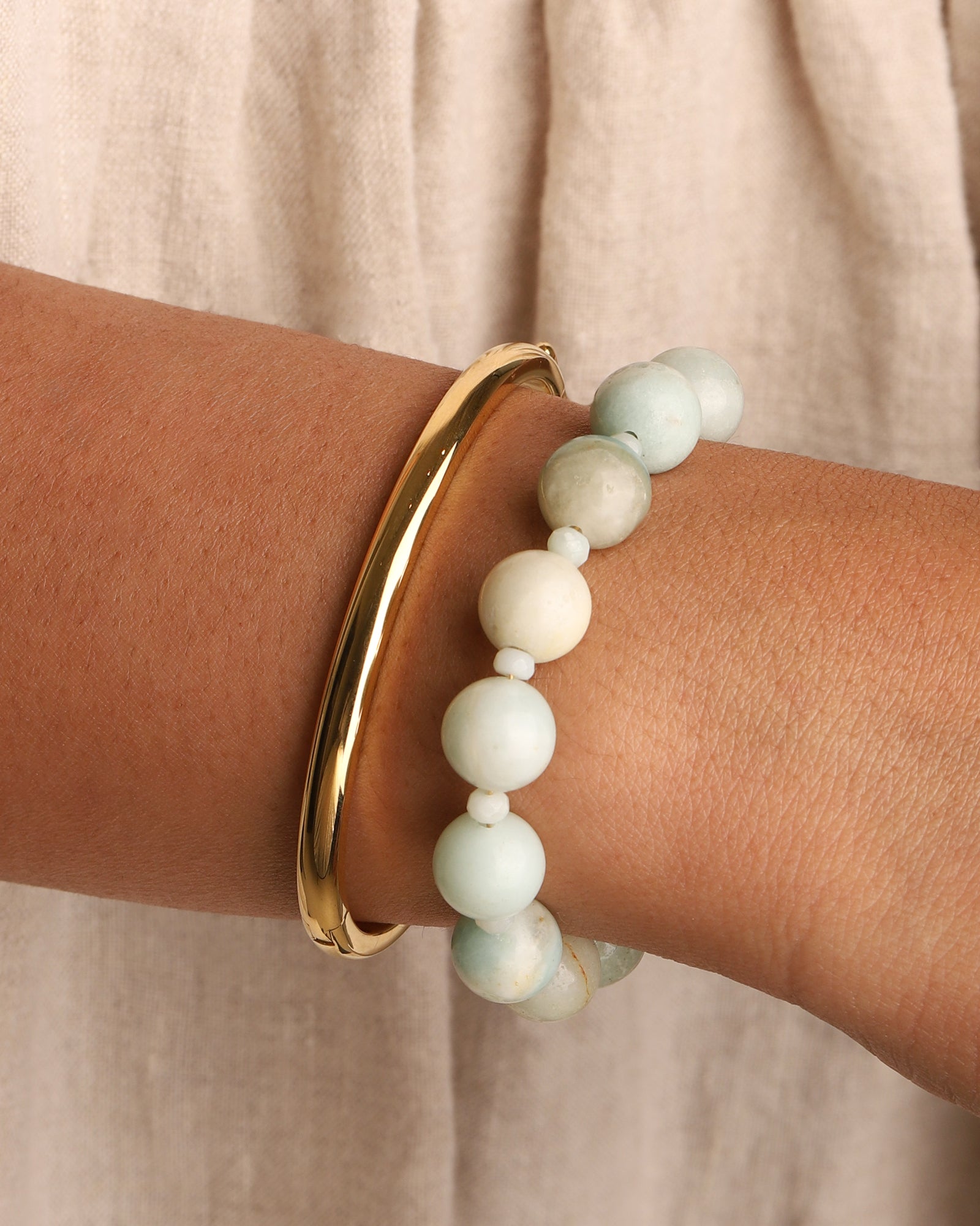 Lunita Luz-Amazonite Beaded Bracelet | 10mm-Bracelets-Blue Ruby Jewellery-Vancouver Canada