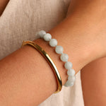 Lunita Luz-Aquamarine Beaded Bracelet | 8mm-Bracelets-Blue Ruby Jewellery-Vancouver Canada