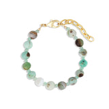Chrysoprase Beaded Bracelet | 8mm 14k Gold Plated, Chrysoprase