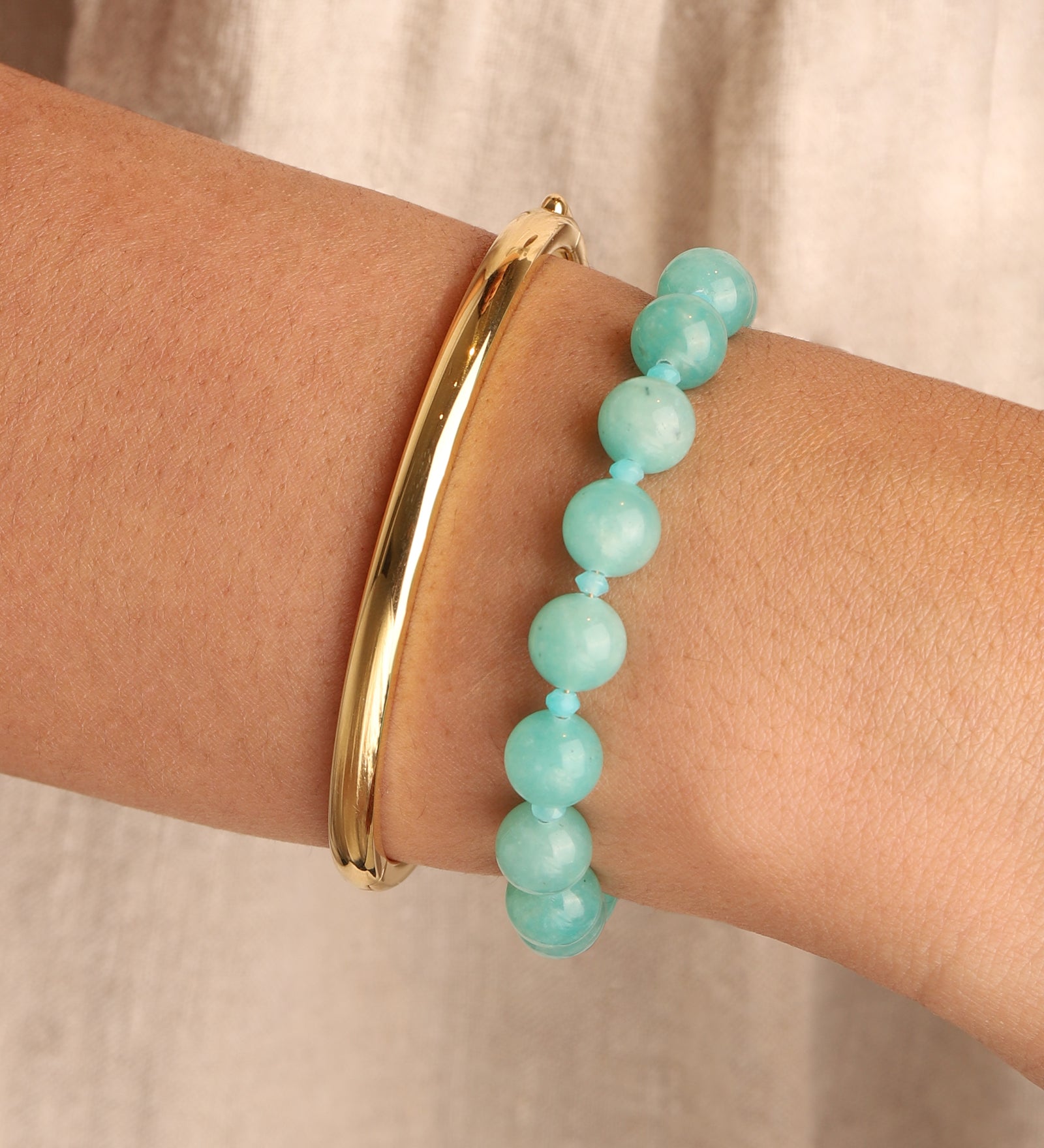 Lunita Luz-Peruvian Amazonite Beaded Bracelet | 8mm-Bracelets-Blue Ruby Jewellery-Vancouver Canada