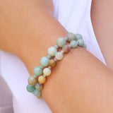 Lunita Luz-Multi Amazonite Beaded Bracelet | 8mm-Bracelets-Blue Ruby Jewellery-Vancouver Canada