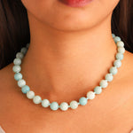 Lunita Luz-Blue Amazonite Beaded Necklace | 10mm-Necklaces-Blue Ruby Jewellery-Vancouver Canada