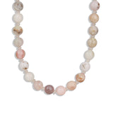 Mixed Shape Beaded Necklace | 10mm 14k Gold Plated, Peruvian Opal, Rose Quartz
