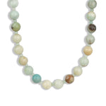 Mixed Shape Beaded Necklace | 10mm 14k Gold Plated, Amazonite
