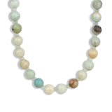 Mixed Shape Beaded Necklace | 10mm 14k Gold Plated, Amazonite