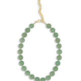 Mixed Shape Chunky Stone Necklace | 12mm 14k Gold Plated, Green Aventurine, Moss Aquamarine