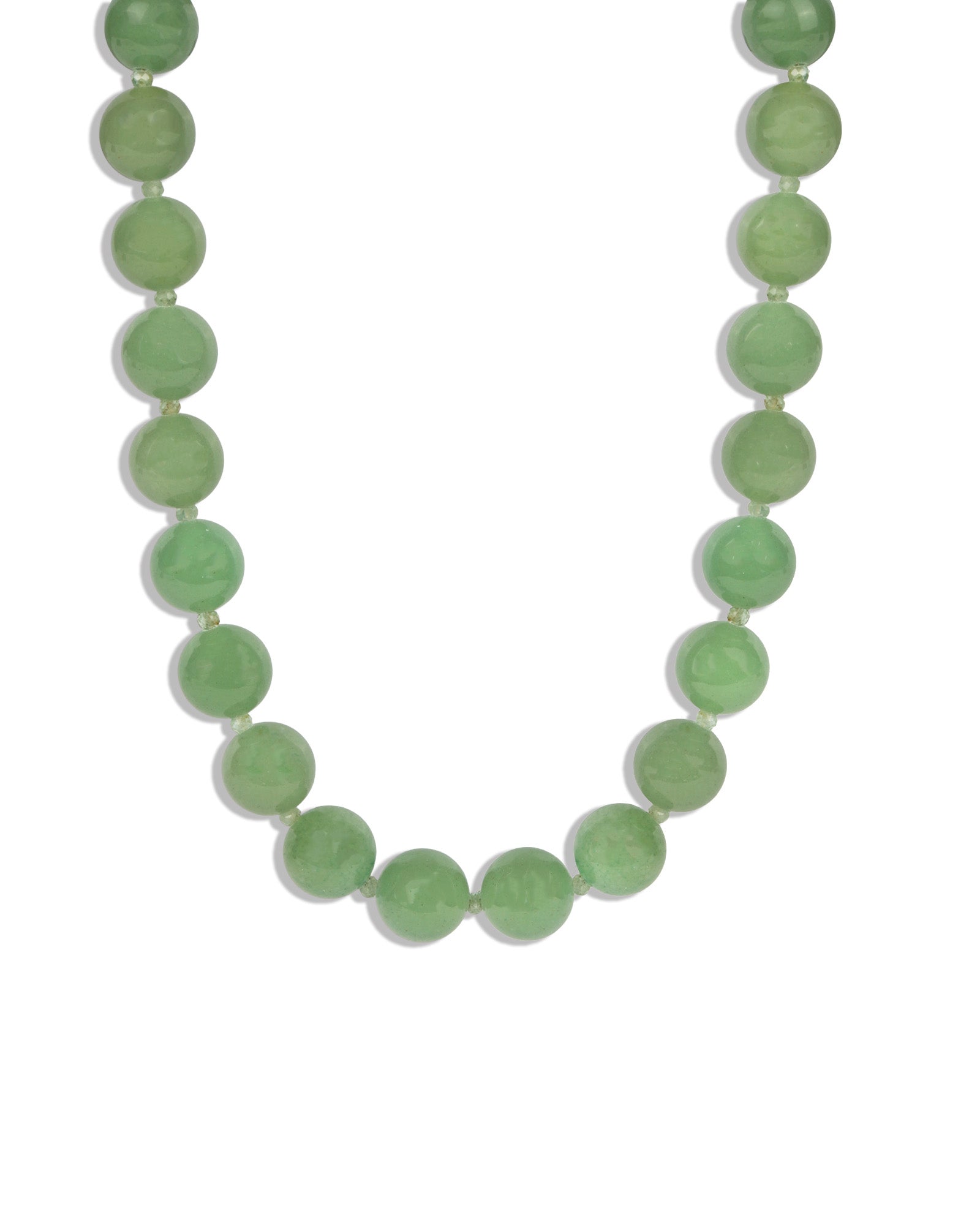 Mixed Shape Chunky Stone Necklace | 12mm 14k Gold Plated, Green Aventurine, Moss Aquamarine
