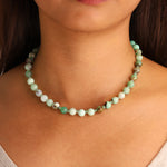 Lunita Luz-Chrysoprase Beaded Necklace | 8mm-Necklaces-Blue Ruby Jewellery-Vancouver Canada