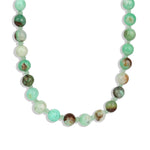 Mixed Shape Beaded Necklace | 8mm 14k Gold Plated, Chrysoprase