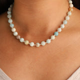 Lunita Luz-Multi Amazonite Beaded Necklace | 8mm-Necklaces-Blue Ruby Jewellery-Vancouver Canada