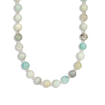 Mixed Shape Beaded Necklace | 8mm 14k Gold Plated, Amazonite, Moonstone