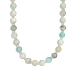 Mixed Shape Beaded Necklace | 8mm 14k Gold Plated, Amazonite, Moonstone