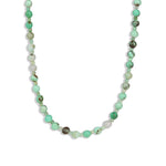 Lunita Luz-Chrysoprase Extra Long Beaded Necklace | 6mm-Necklaces-14k Gold Plated, Chrysoprase-Blue Ruby Jewellery-Vancouver Canada
