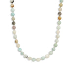 Lunita Luz-Multi Amazonite Extra Long Beaded Necklace | 6mm-Necklaces-14k Gold Plated, Amazonite, Moonstone-Blue Ruby Jewellery-Vancouver Canada