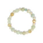 Amazonite Stone Stretch Bracelet | Small 14k Gold Filled, Amazonite