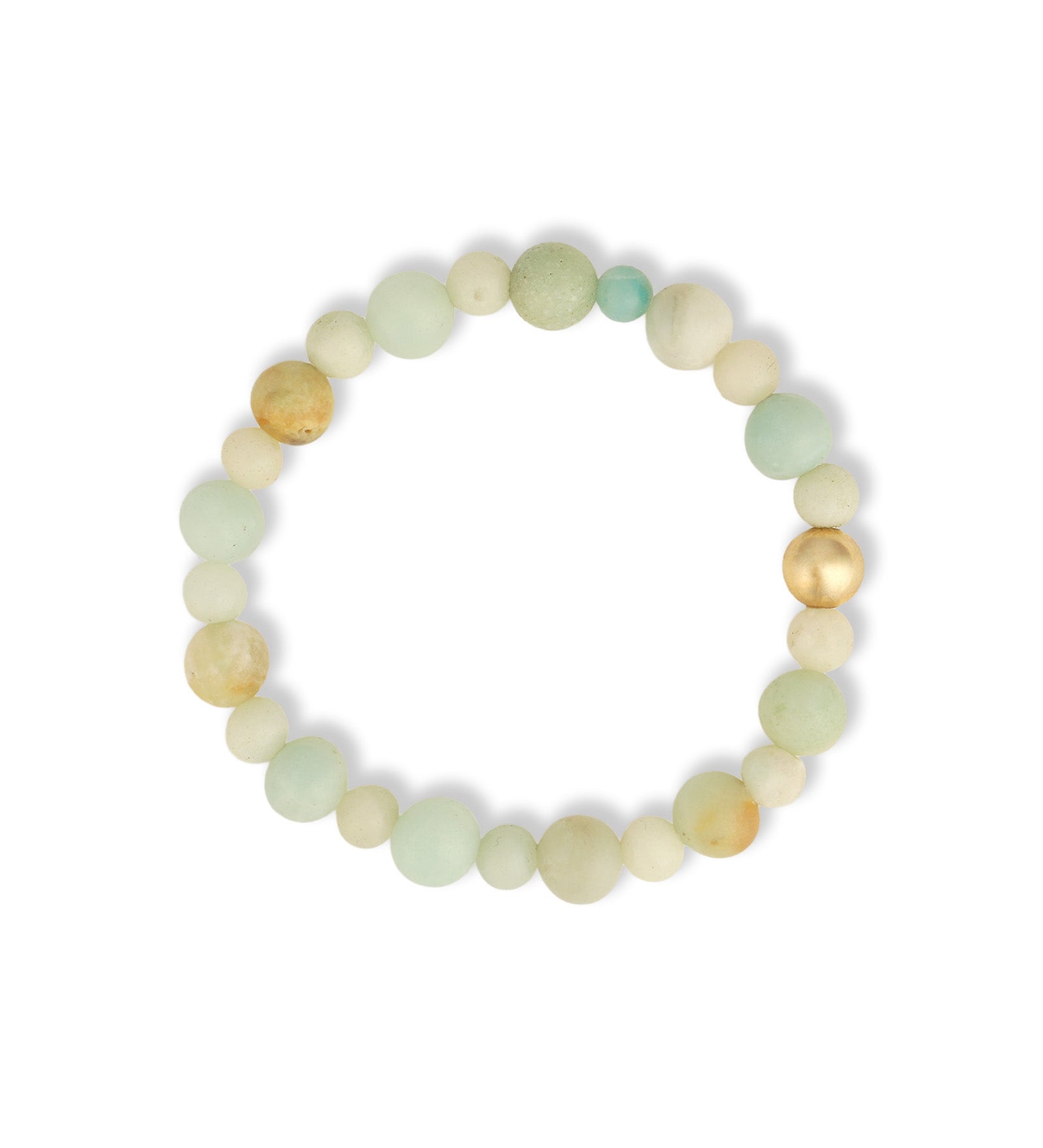 Amazonite Stone Stretch Bracelet | Small 14k Gold Filled, Amazonite