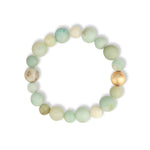 Amazonite Stone Stretch Bracelet | Medium 14k Gold Filled, Amazonite