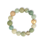 Amazonite Stone Stretch Bracelet | Large 14k Gold Filled, Amazonite