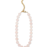 Rose Quartz Chunky Beaded Necklace | 12mm