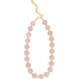 Lunita Luz-Rose Quartz Chunky Beaded Necklace | 14mm-Necklaces-Blue Ruby Jewellery-Vancouver Canada