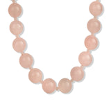 Rose Quartz Chunky Beaded Necklace | 14mm