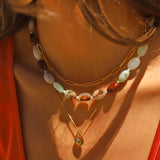Lunita Luz-Australian Jade Oval Beaded Necklace-Necklaces-Blue Ruby Jewellery-Vancouver Canada