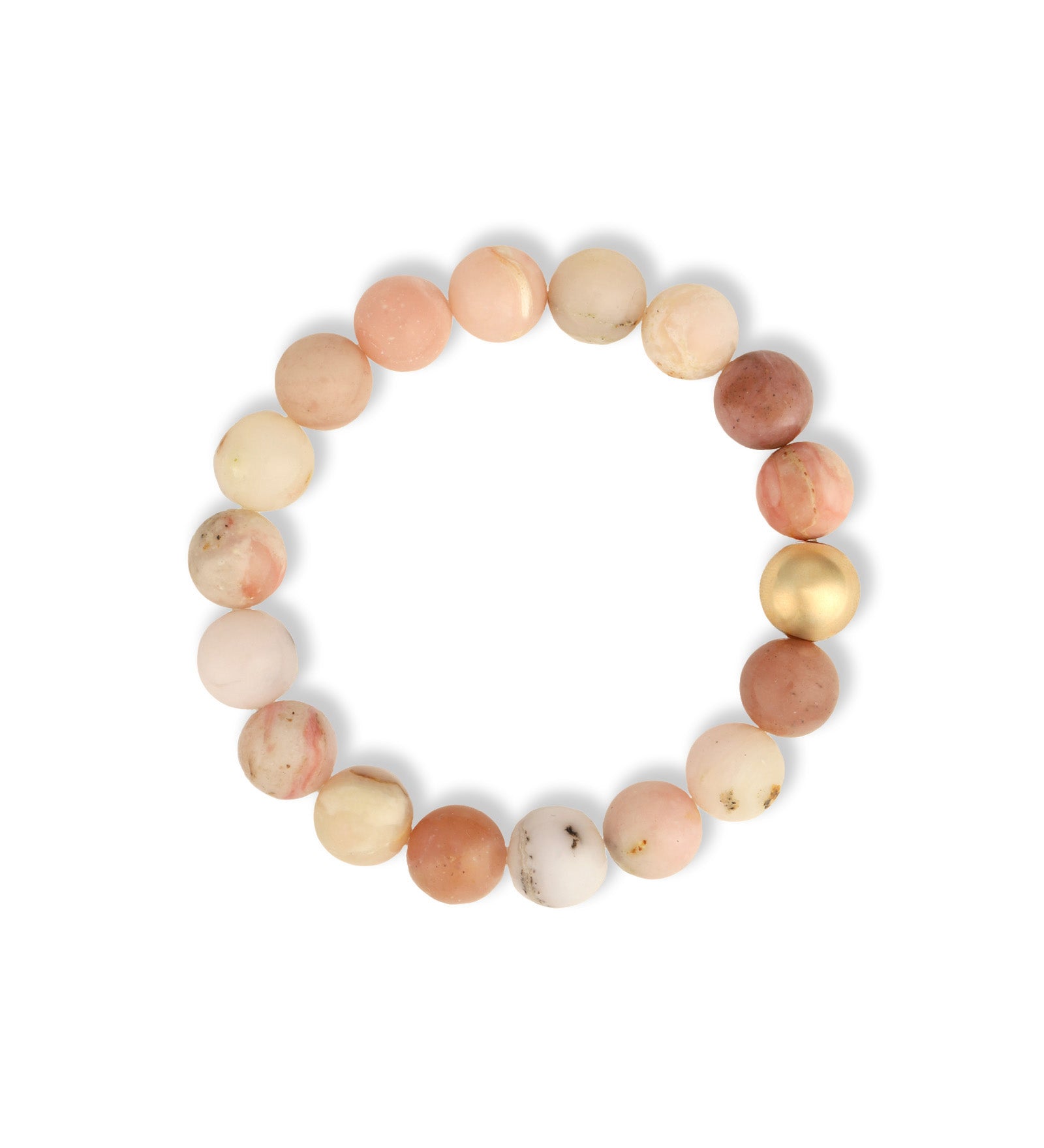 Peruvian Opal Stone Strech Bracelet 14k Gold Filled, Peruvian Opal