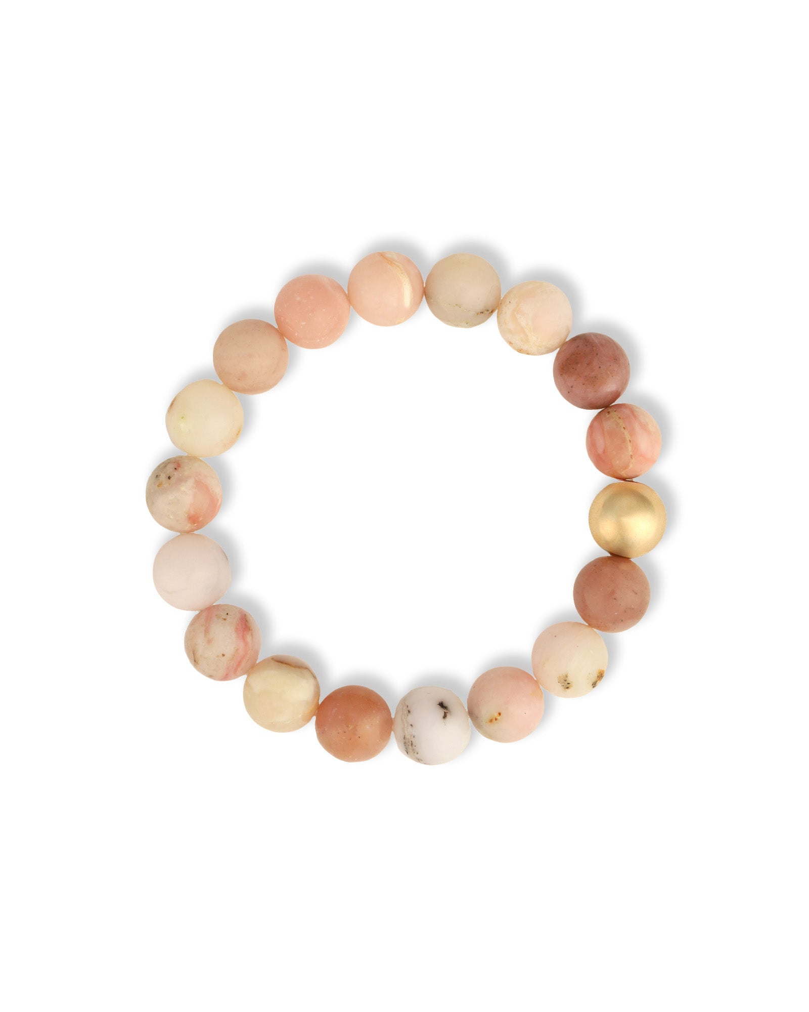 Peruvian Opal Stone Strech Bracelet 14k Gold Filled, Peruvian Opal