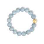 Angelite Stone Stretch Bracelet 14k Gold Filled, Angelite