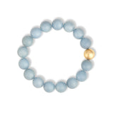 Angelite Stone Stretch Bracelet 14k Gold Filled, Angelite