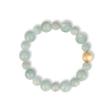 Aquamarine Stone Stretch Bracelet 14k Gold Filled, Aquamarine