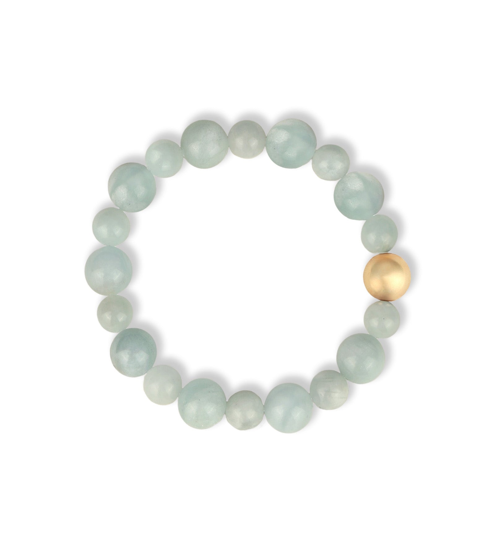 Aquamarine Stone Stretch Bracelet 14k Gold Filled, Aquamarine