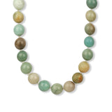 Lunita Luz-Multi Amazonite Chunky Beaded Necklace | 12mm-Necklaces-14k Gold Plated, Amazonite, Moonstone-Blue Ruby Jewellery-Vancouver Canada