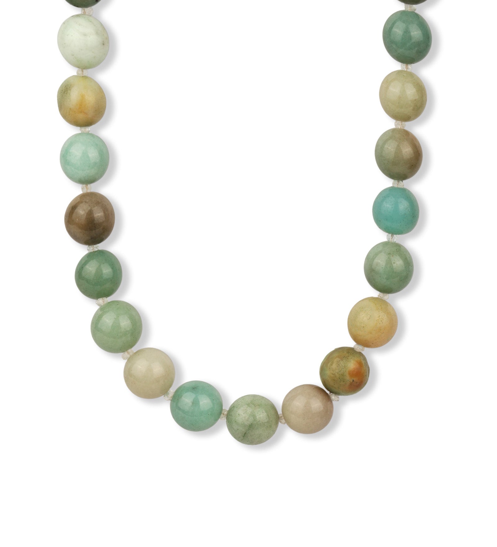 Lunita Luz-Multi Amazonite Chunky Beaded Necklace | 12mm-Necklaces-14k Gold Plated, Amazonite, Moonstone-Blue Ruby Jewellery-Vancouver Canada