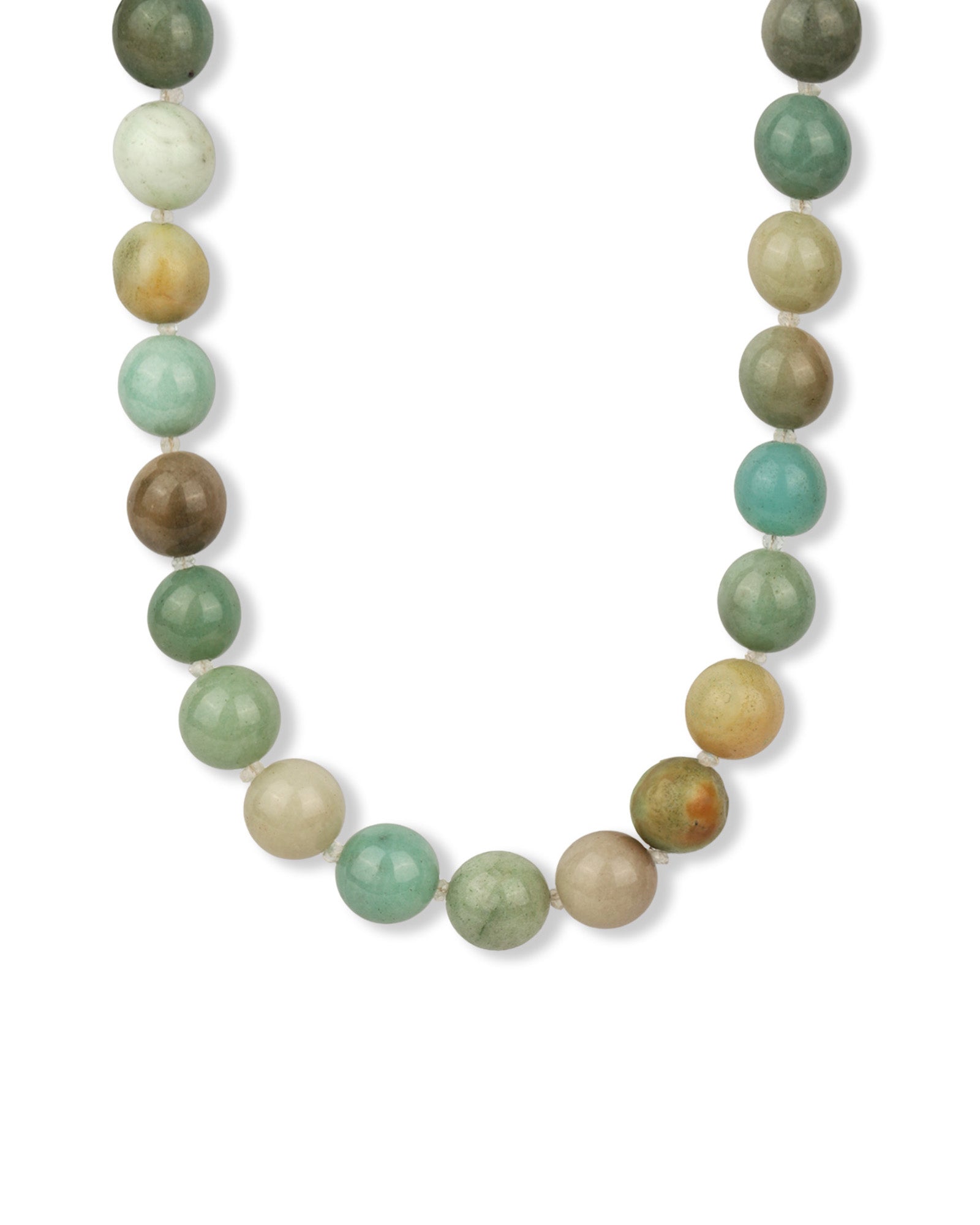 Lunita Luz-Multi Amazonite Chunky Beaded Necklace | 12mm-Necklaces-14k Gold Plated, Amazonite, Moonstone-Blue Ruby Jewellery-Vancouver Canada