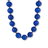 Blue Jade Chunky Long  Beaded Necklace | 14mm