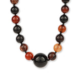 Lunita Luz-Dream Agate & Onyx Beaded Necklace-Necklaces-14k Gold Plated, Dream Agate, Black Onyx-Blue Ruby Jewellery-Vancouver Canada