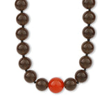 Lunita Luz-Ice Obsidian & Carnelian Beaded Necklace-Necklaces-14k Gold Plated, Ice Obsidian, Carnelian-Blue Ruby Jewellery-Vancouver Canada