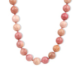 Rhodonite Chunky Beaded Necklace | 12mm 14k Gold Plated, Rhodonite, Pink Tourmaline