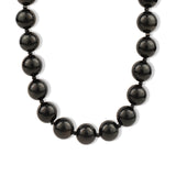 Rainbow Obsidian Chunky Beaded Necklace | 14mm 14k Gold Plated, Rainbow Obsidian, Black Spinel