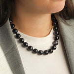 Lunita Luz-Blue Goldstone Chunky Beaded Necklace | 14mm-Necklaces-Blue Ruby Jewellery-Vancouver Canada