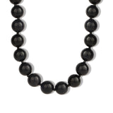 Blue Goldstone Chunky Beaded Necklace | 14mm 14k Gold Plated, Blue Goldstone, Lapis