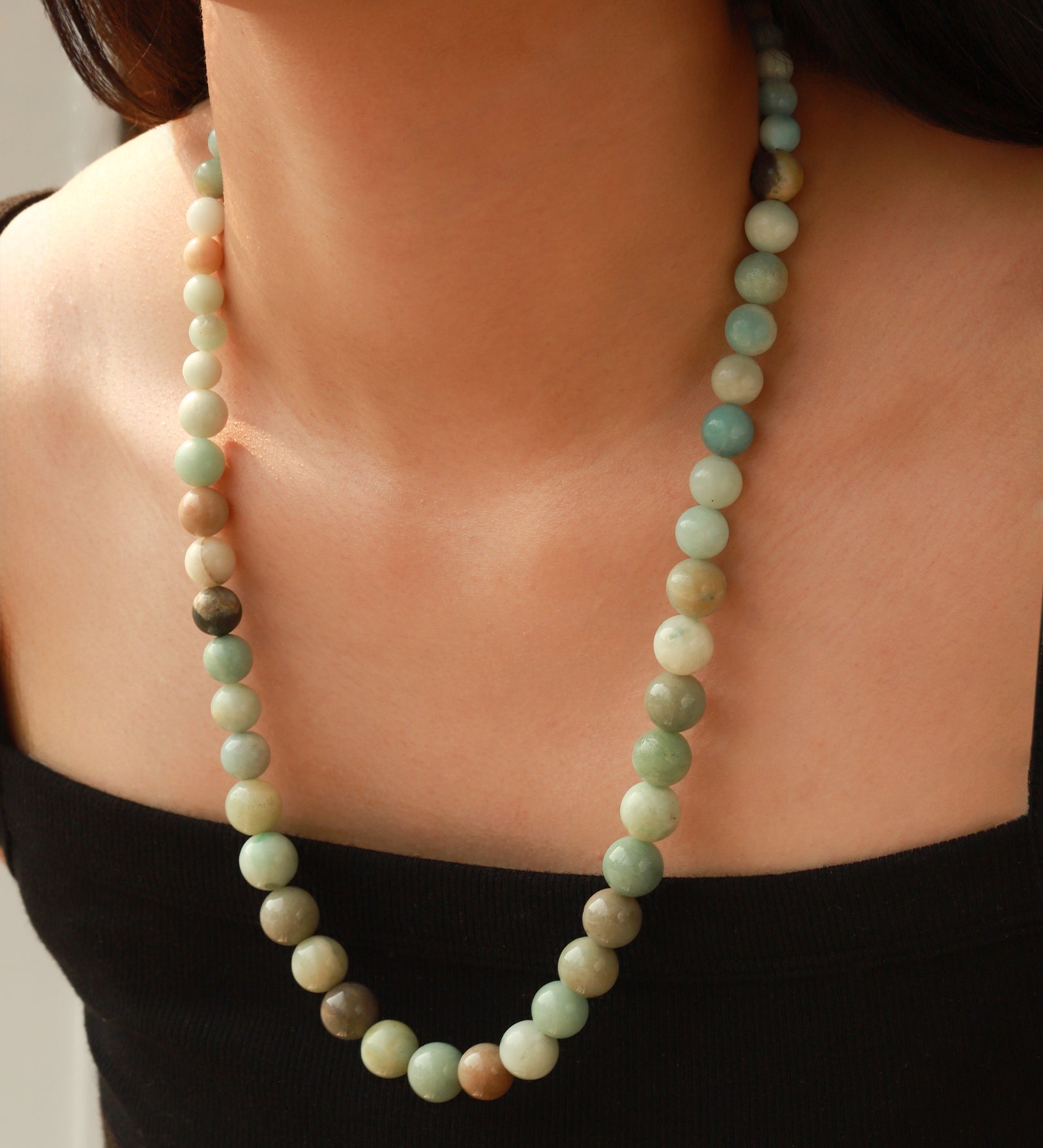 Lunita Luz-Gradual Multi Amazonite Beaded Necklace-Necklaces-Blue Ruby Jewellery-Vancouver Canada