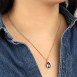 La Vie Parisienne-Teardrop Crystal Necklace-Necklaces-Blue Ruby Jewellery-Vancouver Canada